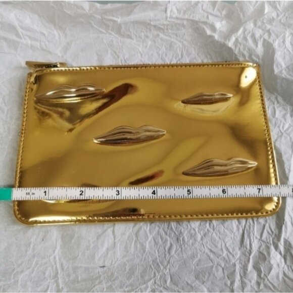 NARS gold zippy pouch cosmetic makeup case lips - Picture 7 of 7